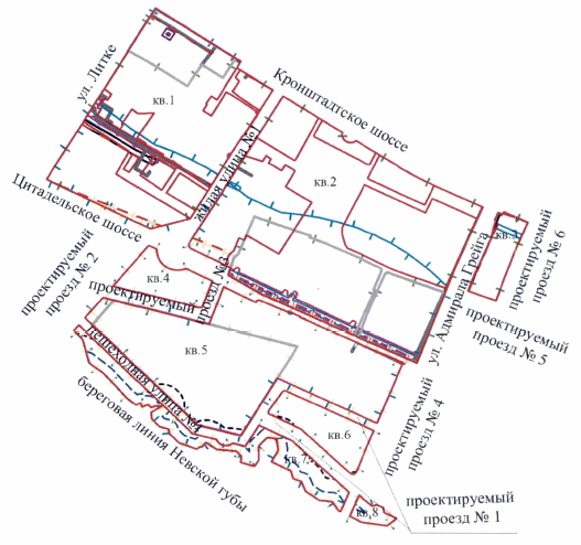 Постановление Правительства Санкт-Петербурга от 16.12.2014 N 1131 "Об утверждении проекта планировки с проектом межевания территории, ограниченной ул.Литке, Цитадельским шоссе, проектируемым проездом N 2, береговой линией Невской губы, проектируемым проездом N 4, ул.Адмирала Грейга, проектируемым проездом N 5, проектируемым проездом N 6, Кронштадтским шоссе в г.Кронштадте, в Кронштадтском районе"