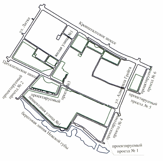 Постановление Правительства Санкт-Петербурга от 16.12.2014 N 1131 "Об утверждении проекта планировки с проектом межевания территории, ограниченной ул.Литке, Цитадельским шоссе, проектируемым проездом N 2, береговой линией Невской губы, проектируемым проездом N 4, ул.Адмирала Грейга, проектируемым проездом N 5, проектируемым проездом N 6, Кронштадтским шоссе в г.Кронштадте, в Кронштадтском районе"