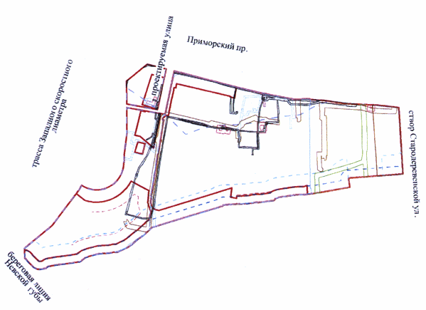 Постановление Правительства Санкт-Петербурга от 22.12.2014 N 1225 "Об утверждении проекта планировки с проектом межевания территории, ограниченной трассой Западного скоростного диаметра, Приморским пр., створом Стародеревенской ул., береговой линией р.Б.Невки, береговой линией Невской губы, в Приморском районе"