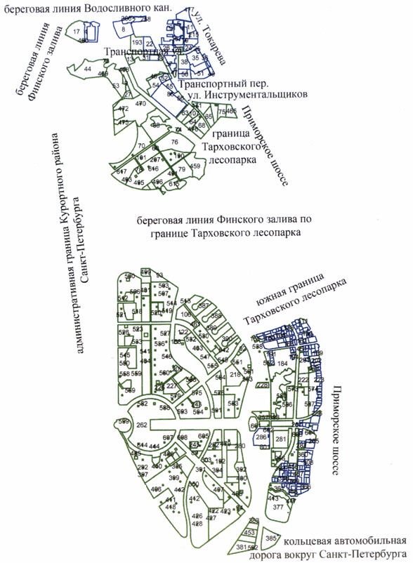 Постановление Правительства Санкт-Петербурга от 29.12.2014 N 1296 "Об утверждении проекта планировки с проектом межевания территории, ограниченной береговой линией Водосливного кан., ул.Токарева, Приморским шоссе, Транспортным пер., ул.Инструментальщиков, Приморским шоссе, границей Тарховского лесопарка, береговой линией Финского залива по границе Тарховского лесопарка, южной границей Тарховского лесопарка, Приморским шоссе, кольцевой автомобильной дорогой вокруг Санкт-Петербурга, административной границей Курортного района Санкт-Петербурга, береговой линией Финского залива, в Приморском и Курортном районах"