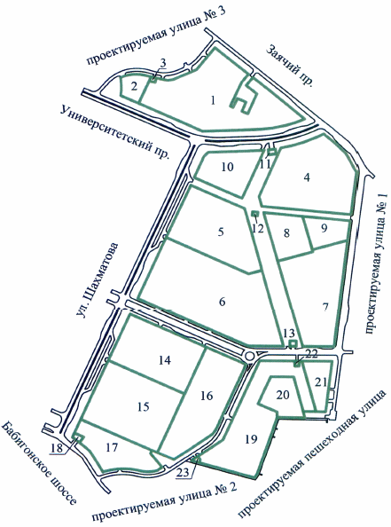 Постановление Правительства Санкт-Петербурга от 25.09.2018 N 758 "Об утверждении проекта планировки с проектом межевания территории, ограниченной Бабигонским шоссе, ул.Шахматова, Университетским пр., проектируемой улицей N 3, Заячим пр., проектируемой улицей N 1, проектируемой пешеходной улицей, проектируемой улицей N 2, в Петродворцовом районе"