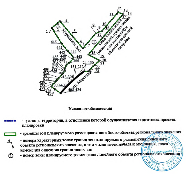 Постановление Правительства Санкт-Петербурга от 11.11.2025 N 857 "Об утверждении проекта планировки с проектом межевания территории для размещения линейного объекта регионального значения "улица от Муринской дор. до административных границ Санкт-Петербурга (ул. Новая Муринского городского поселения Ленинградской области)". Рис. 2
