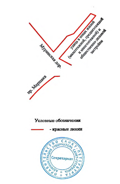 Постановление Правительства Санкт-Петербурга от 11.11.2025 N 857 "Об утверждении проекта планировки с проектом межевания территории для размещения линейного объекта регионального значения "улица от Муринской дор. до административных границ Санкт-Петербурга (ул. Новая Муринского городского поселения Ленинградской области)". Рис. 3