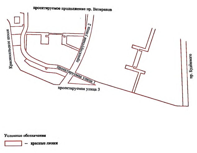 Постановление Правительства Санкт-Петербурга от 11.11.2025 N 862 "Об утверждении проекта планировки с проектом межевания территории, ограниченной Красносельским шоссе, проектируемым продолжением пр. Ветеранов, пр. Будённого, границами территориальных зон Т1Ж2-2, ТИ3, в Петродворцовом районе". Рис. 1