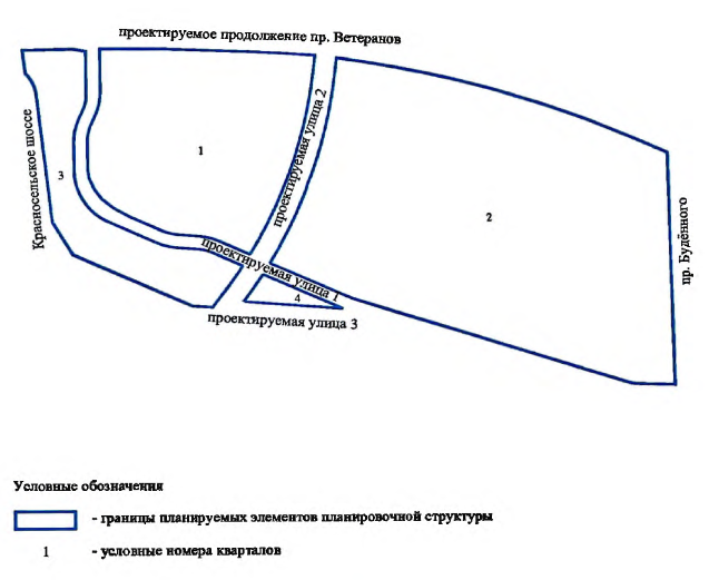 Постановление Правительства Санкт-Петербурга от 11.11.2025 N 862 "Об утверждении проекта планировки с проектом межевания территории, ограниченной Красносельским шоссе, проектируемым продолжением пр. Ветеранов, пр. Будённого, границами территориальных зон Т1Ж2-2, ТИ3, в Петродворцовом районе". Рис. 3