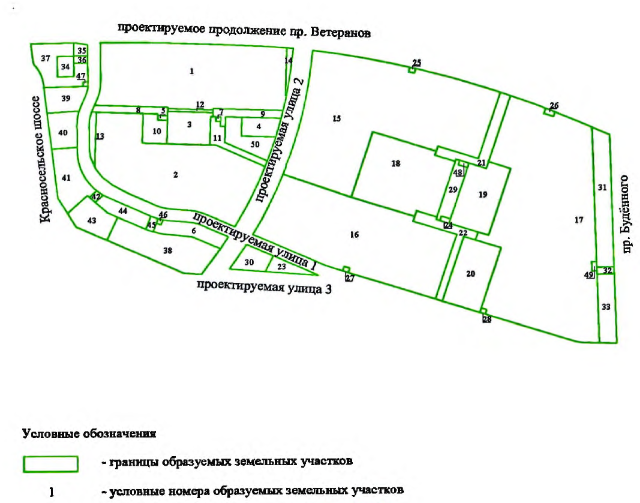 Постановление Правительства Санкт-Петербурга от 11.11.2025 N 862 "Об утверждении проекта планировки с проектом межевания территории, ограниченной Красносельским шоссе, проектируемым продолжением пр. Ветеранов, пр. Будённого, границами территориальных зон Т1Ж2-2, ТИ3, в Петродворцовом районе". Рис. 5