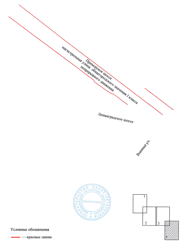 Постановление Правительства Санкт-Петербурга от 04.05.2026 N 261 "Об утверждении проекта планировки с проектом межевания территории для размещения линейного объекта регионального значения "Приморское шоссе от Моховой ул. до КАД со строительством путепровода через железнодорожные пути в пос. Лисий Нос". Рис. 12