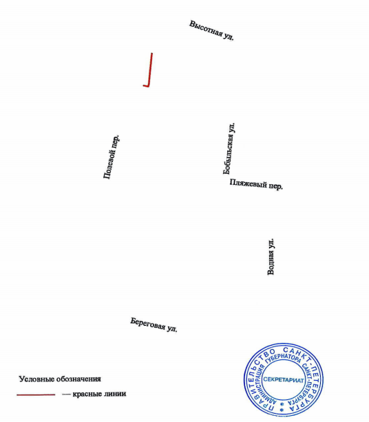 Постановление Правительства Санкт-Петербурга от 05.05.2026 N 275 "Об утверждении проекта планировки с проектом межевания территории, ограниченной Высотной ул., Бобыльской ул., Пляжевым пер., Водной ул., Береговой ул., Полевым пер., в Приморском районе". Рис. 1