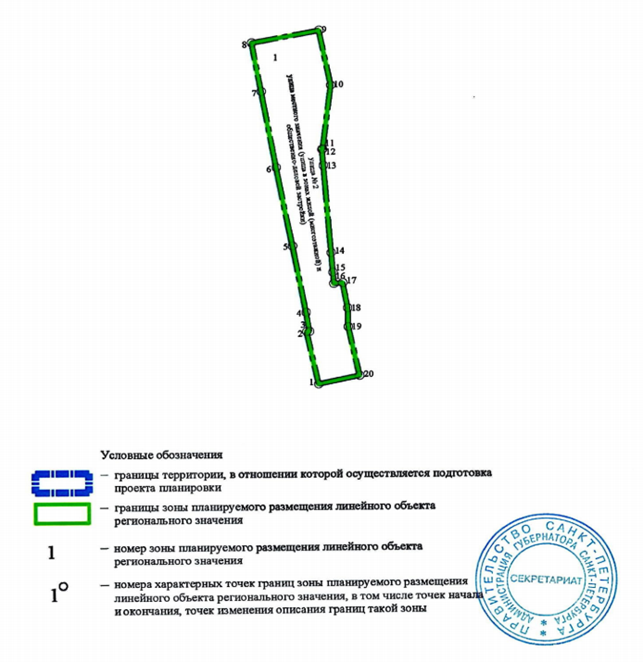 Постановление Правительства Санкт-Петербурга от 21.05.2026 N 350 "Об утверждении проекта планировки с проектом межевания территории для размещения линейного объекта регионального значения "Улица N 2 от улицы N 1 до полосы отвода железной дороги". Рис. 2