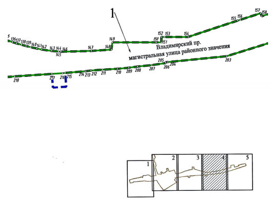 Постановление Правительства Санкт-Петербурга от 21.05.2026 N 352 "Об утверждении проекта планировки с проектом межевания территории для размещения линейных объектов регионального значения "Улица N 5 с путепроводом через Приморское шоссе от улицы N 1 до Владимирского пр., Владимирский пр. от путепровода через Приморское шоссе до магистрали N 1", "Пушкинская ул. от Владимирского пр. до КАД". Рис. 9