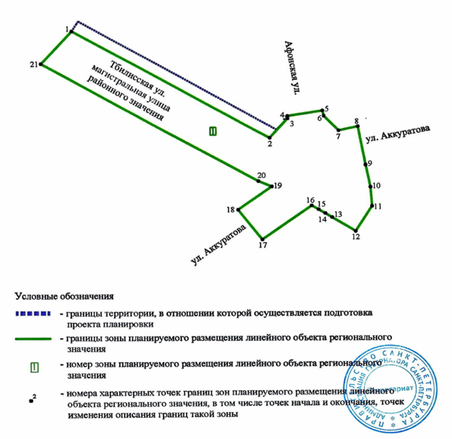 Постановление Правительства Санкт-Петербурга от 13.07.2026 N 565 "Об утверждении проекта планировки с проектом межевания территории для размещения линейного объекта регионального значения "Тбилисская ул. от Солунской ул. до ул. Аккуратова". Рис. 2