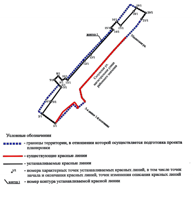 Постановление Правительства Санкт-Петербурга от 13.07.2026 N 566 "Об утверждении проекта планировки с проектом межевания территории для размещения линейного объекта регионального значения "Солунская ул. от Тбилисской ул. до 3-й линии 1-й половины". Рис. 1